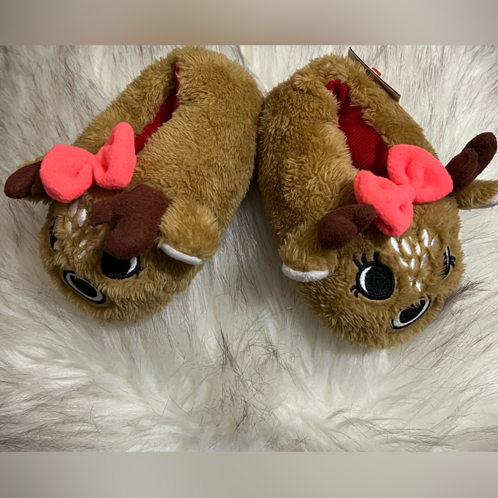 Christmas - Reindeer Plush Slippers